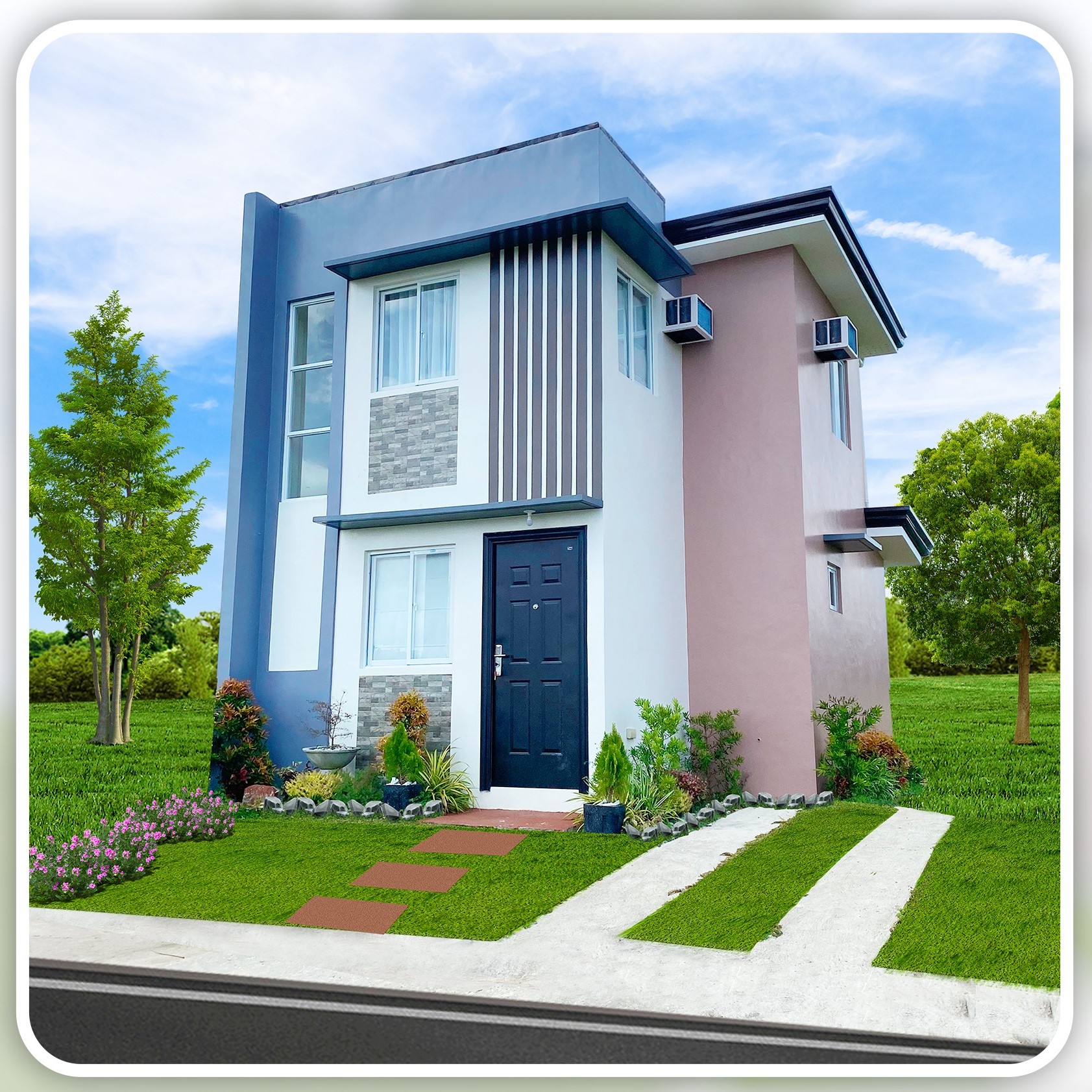 Adele model – 2-storey single attached house for sale with 2 bedrooms, designed for modern and comfortable living.