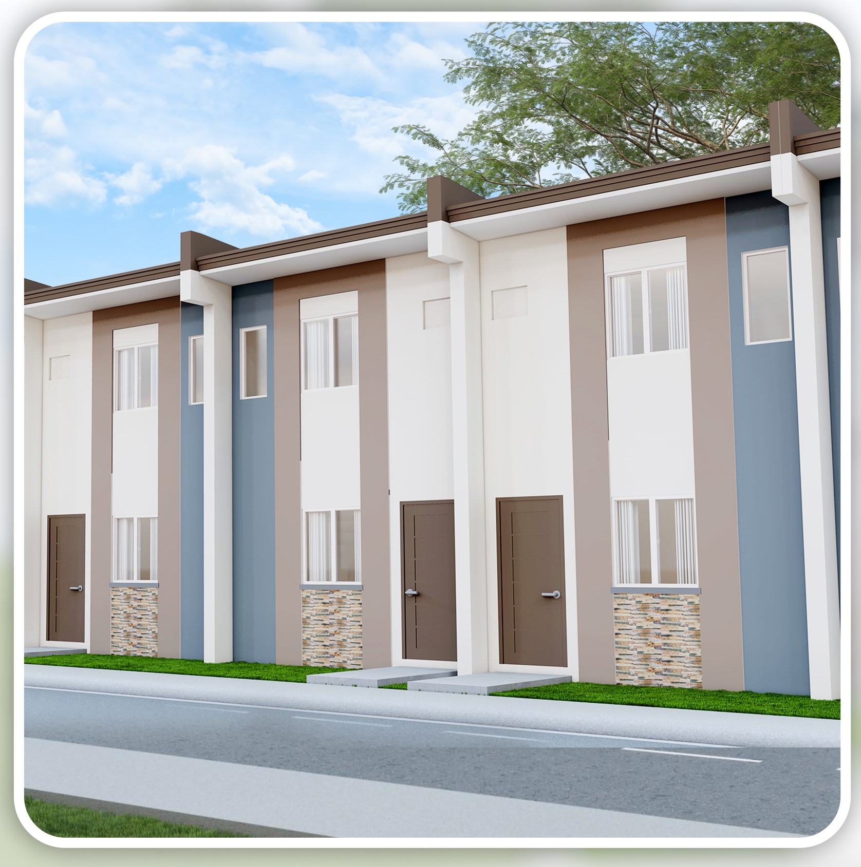 Aina model – 2-storey townhouse for sale with 2 bedrooms, offering modern and efficient living space.