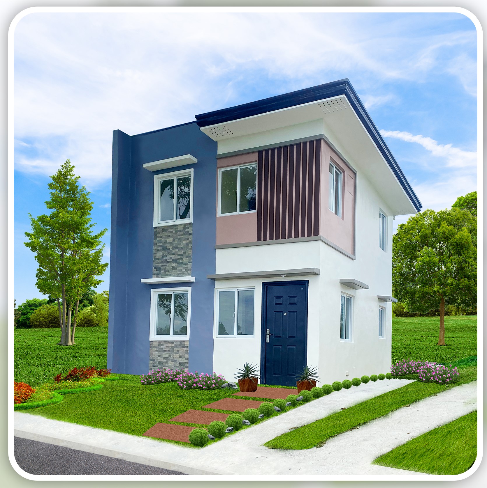 "Chanel model – 2-storey single attached house for sale with 3 bedrooms, designed for modern and comfortable living.