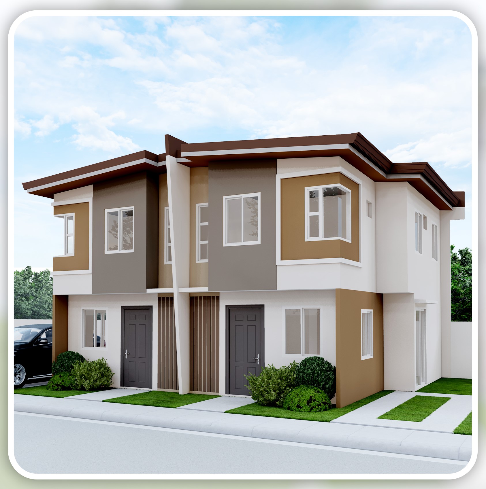 Cheska model – 2-storey duplex house for sale with 3 bedrooms, designed for modern and comfortable living.