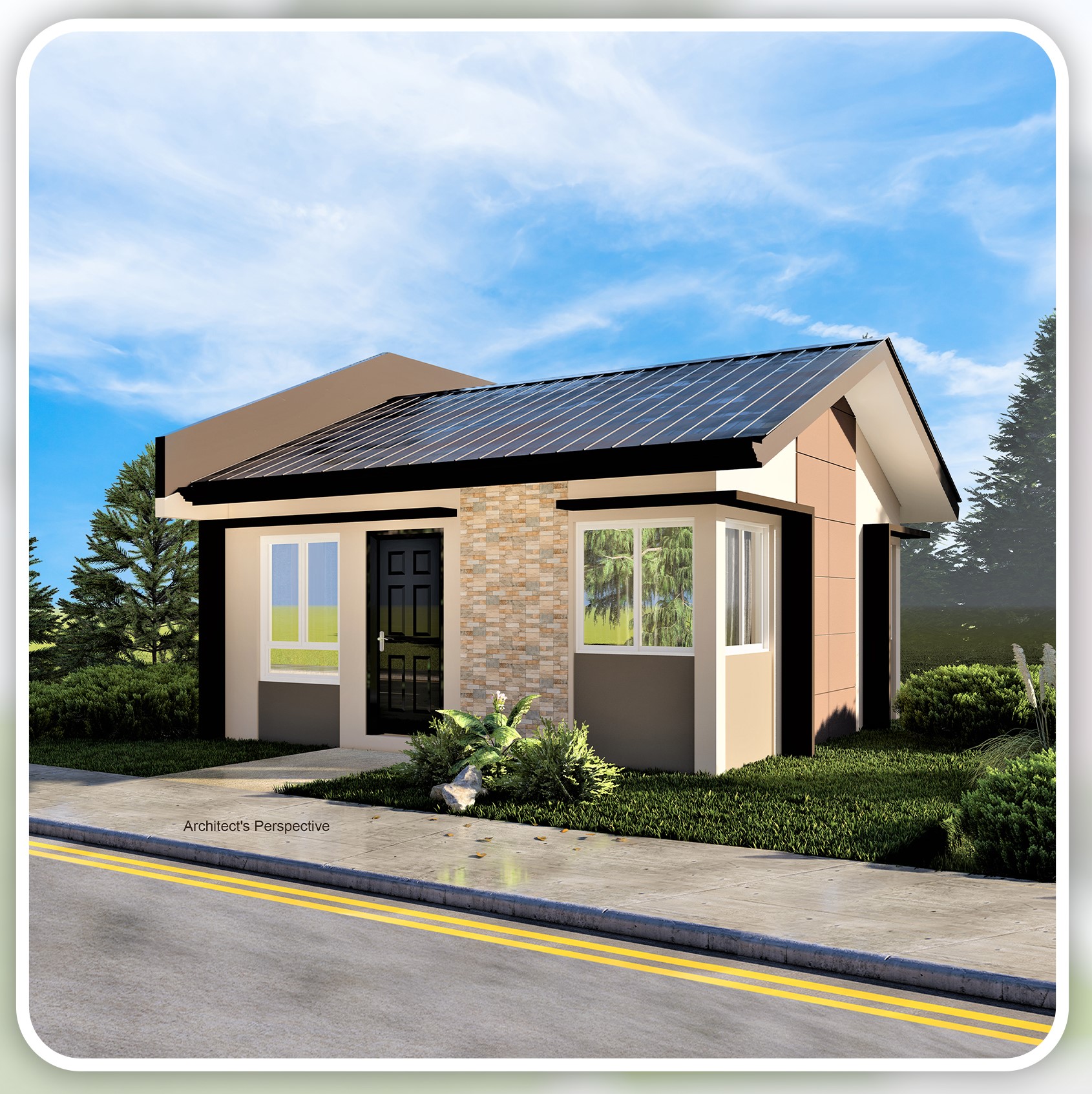 Chloe model – bungalow house for sale with 2 bedrooms, offering a cozy and functional living space.