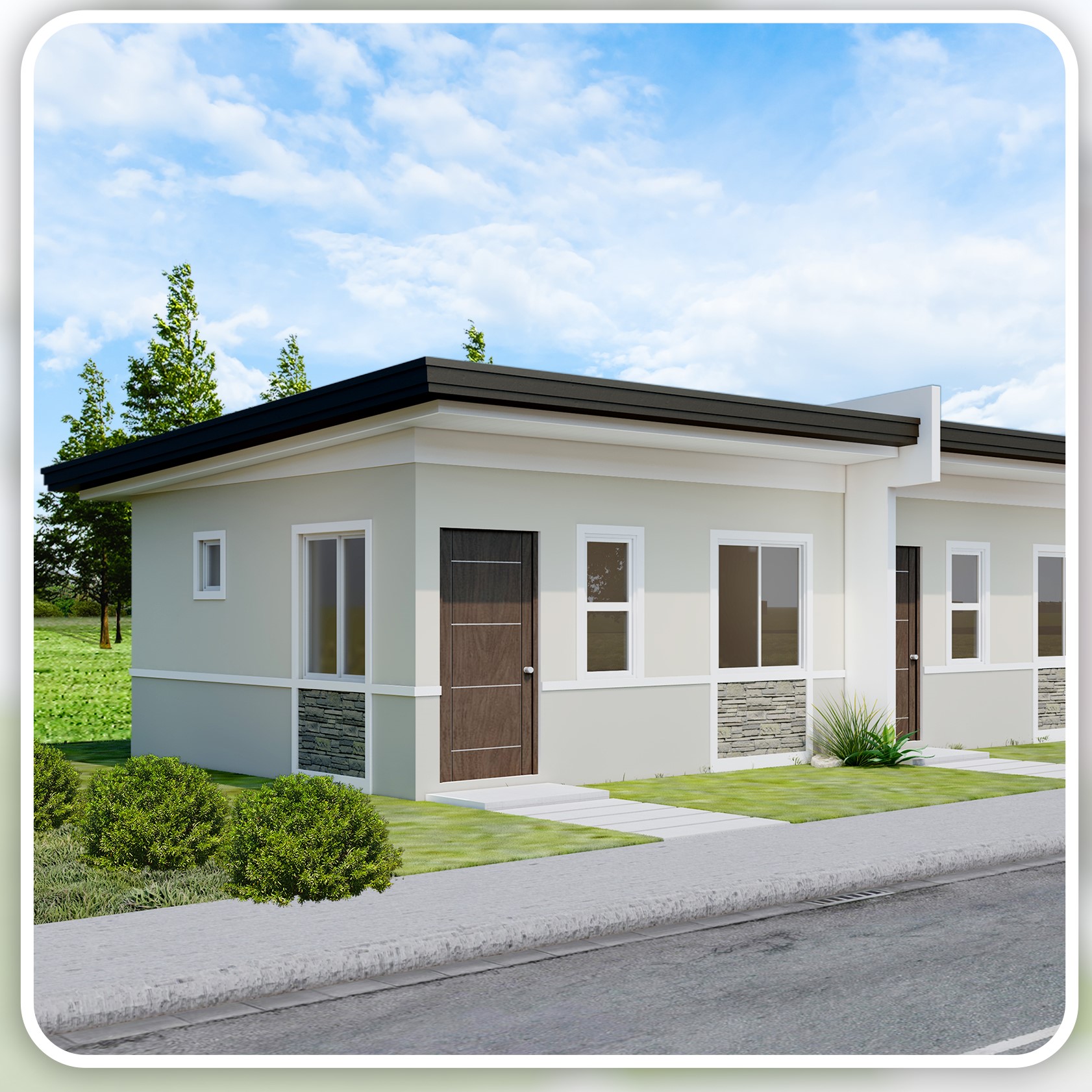 Ella model – clustered bungalow house for sale with 2 bedrooms, designed for cozy and efficient living.