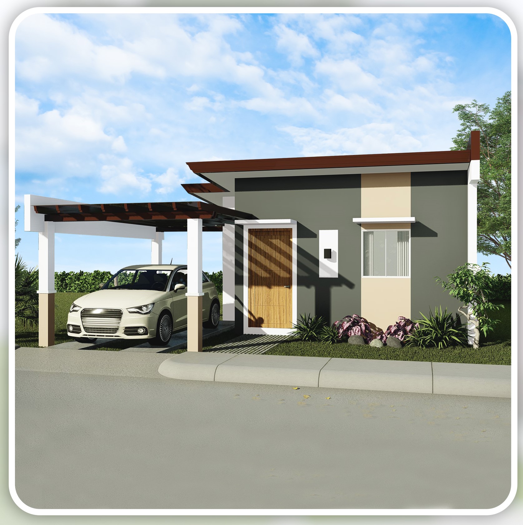 Kalisha model – bungalow house for sale with 2 bedrooms and 1 toilet and bath, designed for cozy and efficient living.