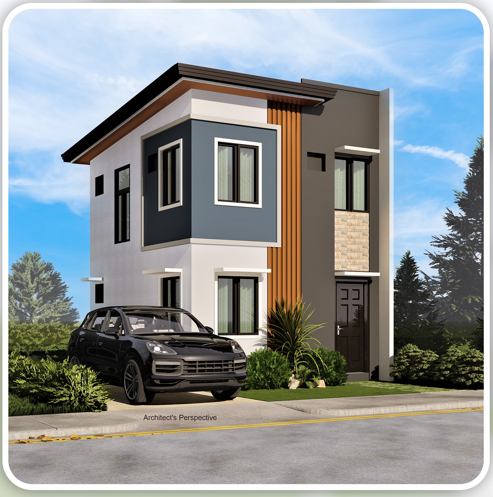 Luna model – 2-storey single attached house for sale with 3 bedrooms and 2 toilets and bathrooms, offering modern and spacious living.